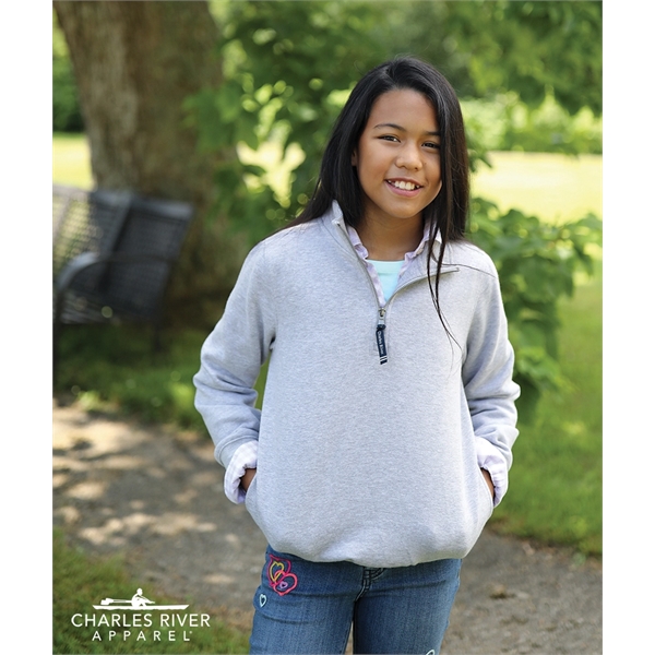 Youth Crosswind Quarter Zip Sweatshirt - Youth Crosswind Quarter Zip Sweatshirt - Image 8 of 12