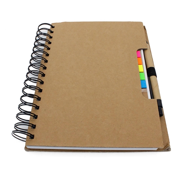 Recycled Note Book with Sticky Flags & Pen - Recycled Note Book with Sticky Flags & Pen - Image 3 of 3