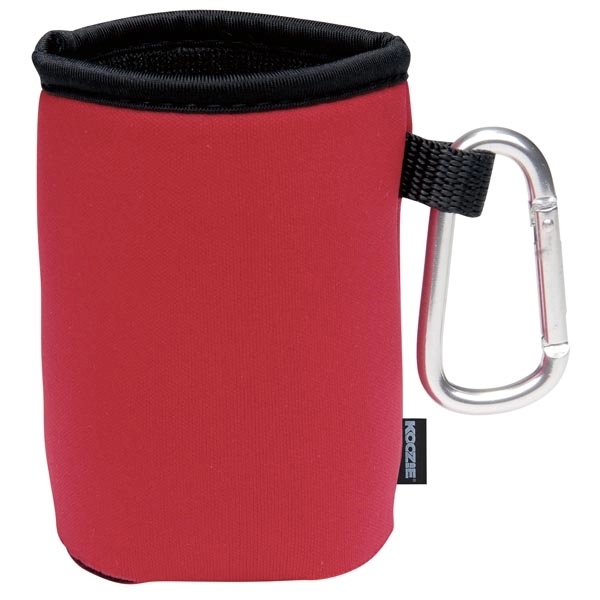 Koozie® Collapsible Can Cooler with Carabiner - Koozie® Collapsible Can Cooler with Carabiner - Image 4 of 8