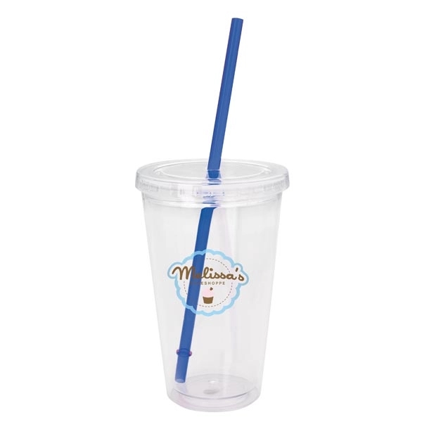 Clear Tumbler with Colored Lid - 18 oz. - Clear Tumbler with Colored Lid - 18 oz. - Image 3 of 36