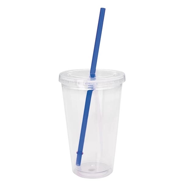 Clear Tumbler with Colored Lid - 18 oz. - Clear Tumbler with Colored Lid - 18 oz. - Image 4 of 36