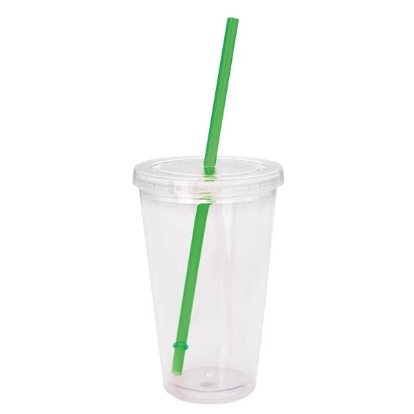 Clear Tumbler with Colored Lid - 18 oz. - Clear Tumbler with Colored Lid - 18 oz. - Image 8 of 36