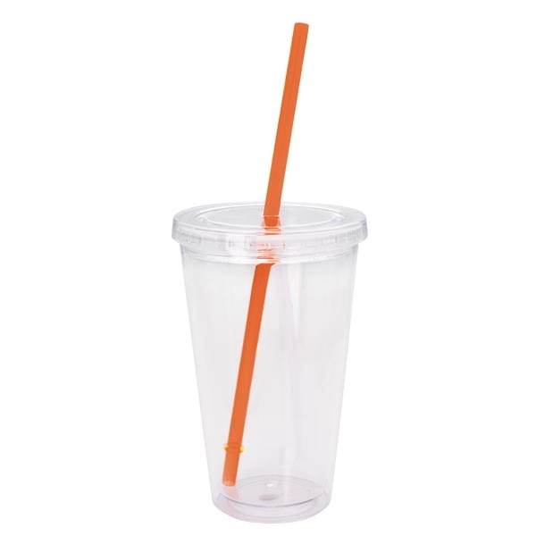 Clear Tumbler with Colored Lid - 18 oz. - Clear Tumbler with Colored Lid - 18 oz. - Image 10 of 36