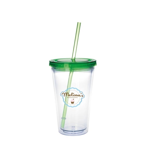 Clear Tumbler with Colored Lid - 18 oz. - Clear Tumbler with Colored Lid - 18 oz. - Image 21 of 36