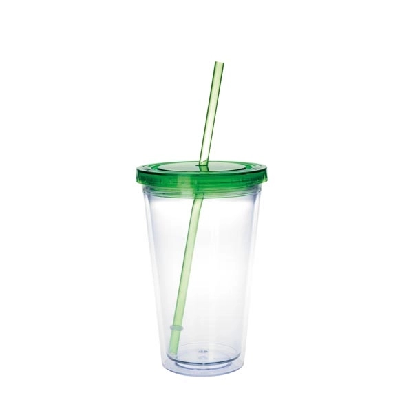 Clear Tumbler with Colored Lid - 18 oz. - Clear Tumbler with Colored Lid - 18 oz. - Image 22 of 36