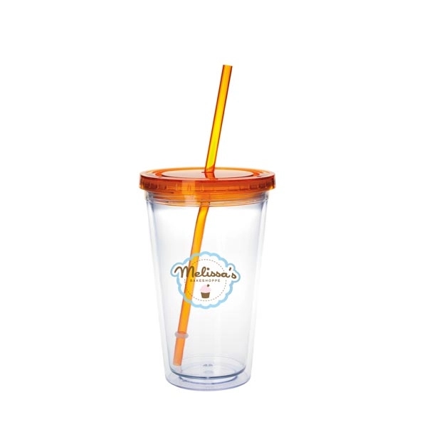 Clear Tumbler with Colored Lid - 18 oz. - Clear Tumbler with Colored Lid - 18 oz. - Image 23 of 36