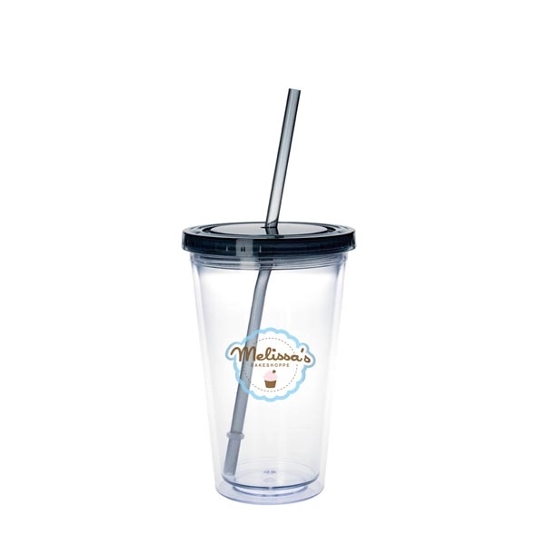 Clear Tumbler with Colored Lid - 18 oz. - Clear Tumbler with Colored Lid - 18 oz. - Image 33 of 36