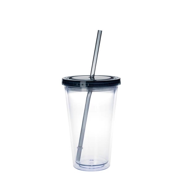 Clear Tumbler with Colored Lid - 18 oz. - Clear Tumbler with Colored Lid - 18 oz. - Image 35 of 36