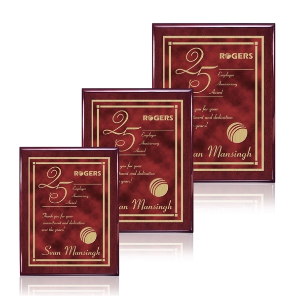 Oakleigh/Contempo Plaque - Rosewood/Red