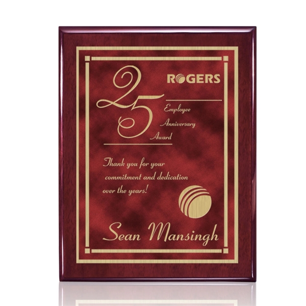 Oakleigh/Contempo Plaque - Rosewood/Red
