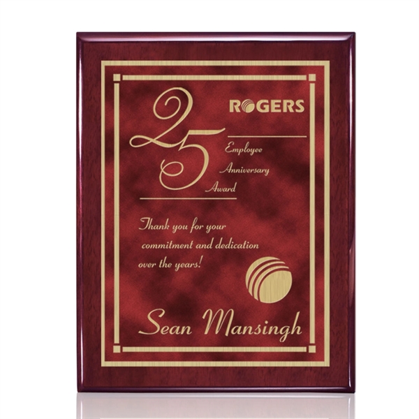 Oakleigh/Contempo Plaque - Rosewood/Red