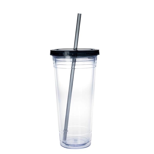 Clear Tumbler with Colored Lid - 24 oz. - Clear Tumbler with Colored Lid - 24 oz. - Image 2 of 28