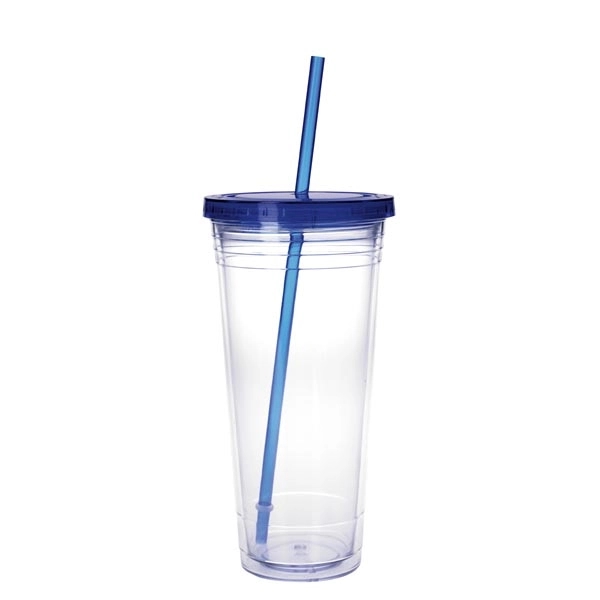 Clear Tumbler with Colored Lid - 24 oz. - Clear Tumbler with Colored Lid - 24 oz. - Image 4 of 28