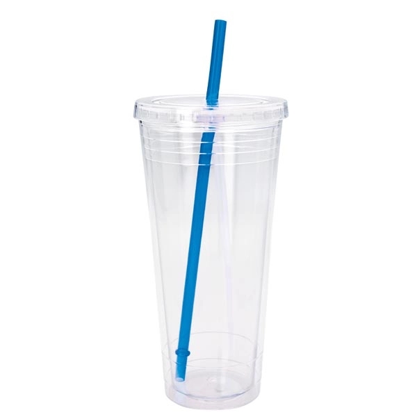 Clear Tumbler with Colored Lid - 24 oz. - Clear Tumbler with Colored Lid - 24 oz. - Image 6 of 28