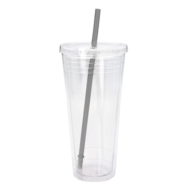 Clear Tumbler with Colored Lid - 24 oz. - Clear Tumbler with Colored Lid - 24 oz. - Image 19 of 28