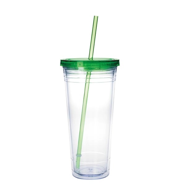 Clear Tumbler with Colored Lid - 24 oz. - Clear Tumbler with Colored Lid - 24 oz. - Image 21 of 28