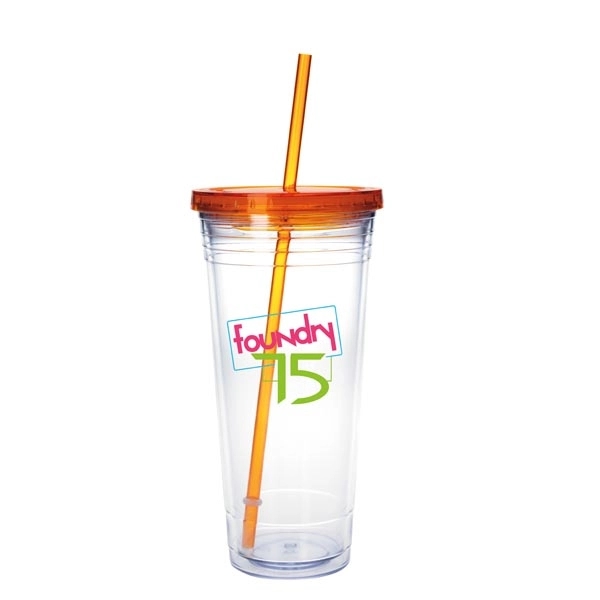 Clear Tumbler with Colored Lid - 24 oz. - Clear Tumbler with Colored Lid - 24 oz. - Image 22 of 28