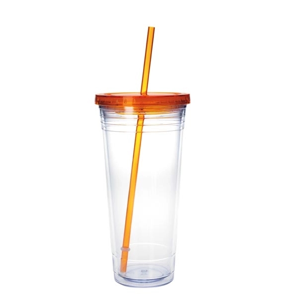 Clear Tumbler with Colored Lid - 24 oz. - Clear Tumbler with Colored Lid - 24 oz. - Image 23 of 28