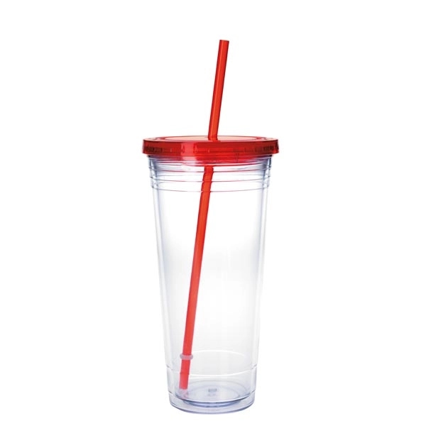 Clear Tumbler with Colored Lid - 24 oz. - Clear Tumbler with Colored Lid - 24 oz. - Image 28 of 28