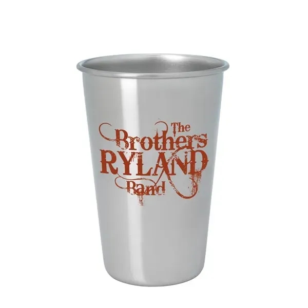 Stainless Pint Glass - 16 oz. - Stainless Pint Glass - 16 oz. - Image 3 of 4