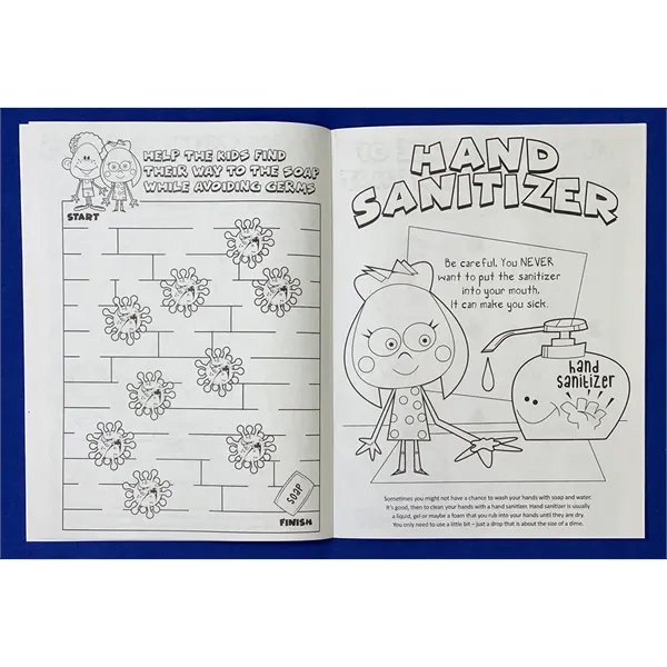 Be Safe: Stop the Spread of Germs Coloring Book - Be Safe: Stop the Spread of Germs Coloring Book - Image 1 of 2