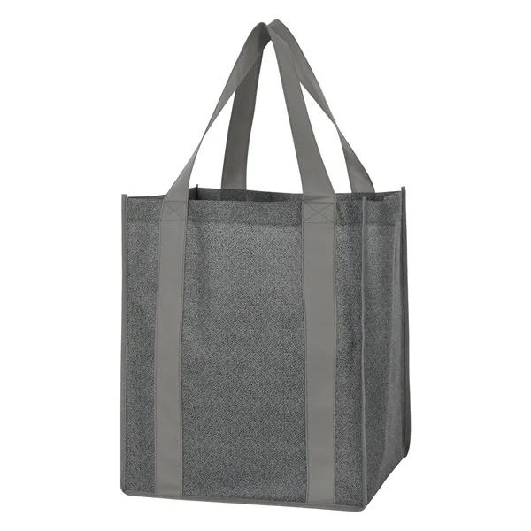 Heathered Non-Woven Shopper Tote Bag - Heathered Non-Woven Shopper Tote Bag - Image 10 of 12