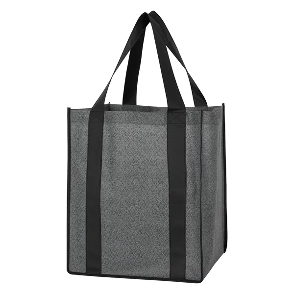 Heathered Non-Woven Shopper Tote Bag - Heathered Non-Woven Shopper Tote Bag - Image 9 of 12