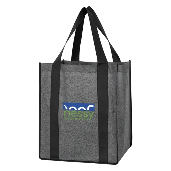 Heathered Non-Woven Shopper Tote Bag - Heathered Non-Woven Shopper Tote Bag - Image 5 of 12