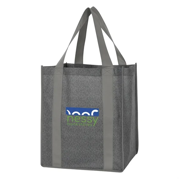 Heathered Non-Woven Shopper Tote Bag - Heathered Non-Woven Shopper Tote Bag - Image 6 of 12