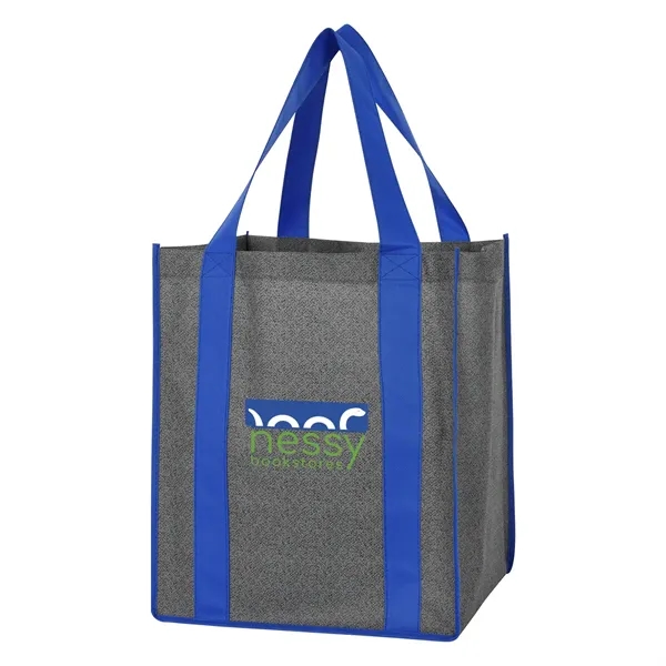 Heathered Non-Woven Shopper Tote Bag - Heathered Non-Woven Shopper Tote Bag - Image 8 of 12