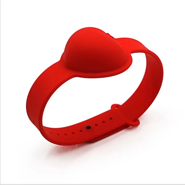 Heart Shape Empty Hand Sanitizer Wristband - Heart Shape Empty Hand Sanitizer Wristband - Image 2 of 3