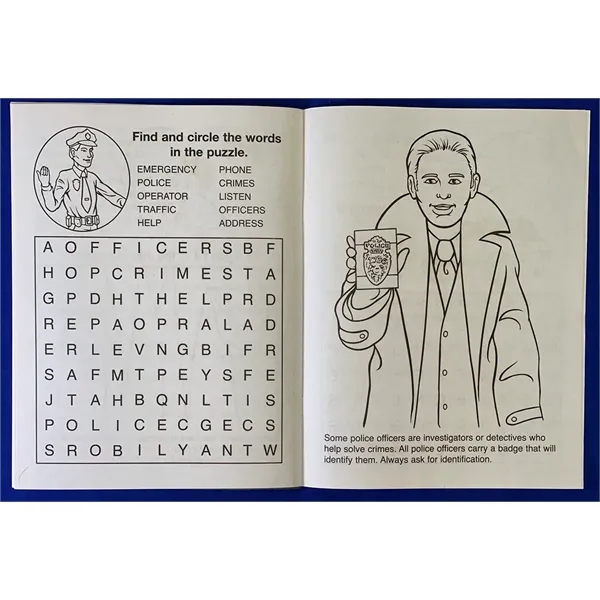 Police Officers Care Coloring and Activity Book - Police Officers Care Coloring and Activity Book - Image 1 of 2