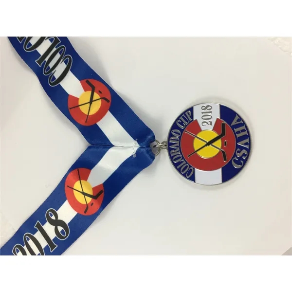 2 inch custom die struck soft enamel neck medals w - 2 inch custom die struck soft enamel neck medals w - Image 1 of 2