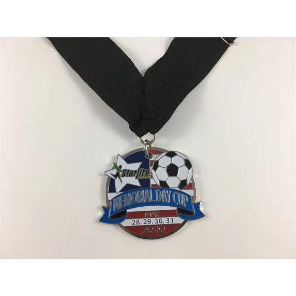 2 inch custom die struck soft enamel neck medals w - 2 inch custom die struck soft enamel neck medals w - Image 2 of 2