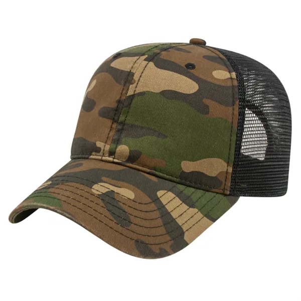 Woodland Camo with Washed Mesh Back Cap - Woodland Camo with Washed Mesh Back Cap - Image 2 of 3