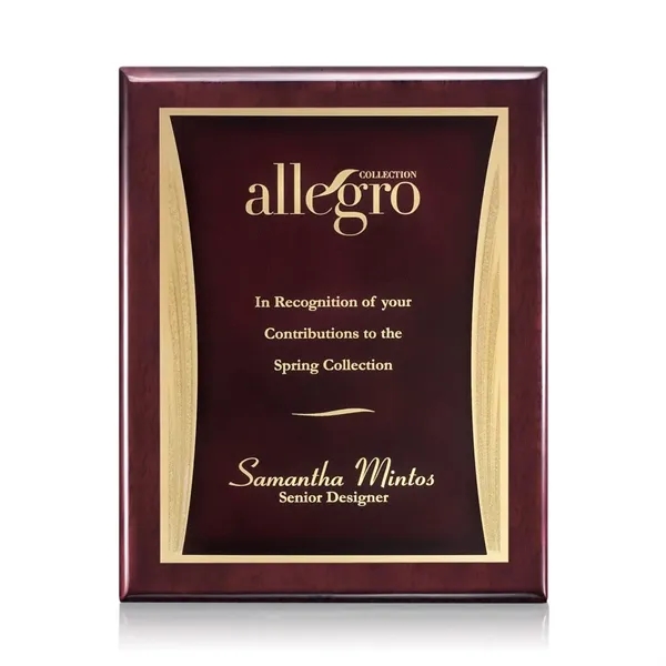 Oakleigh/Showtime Plaque - Rosewood/Red