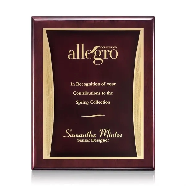 Oakleigh/Showtime Plaque - Rosewood/Red