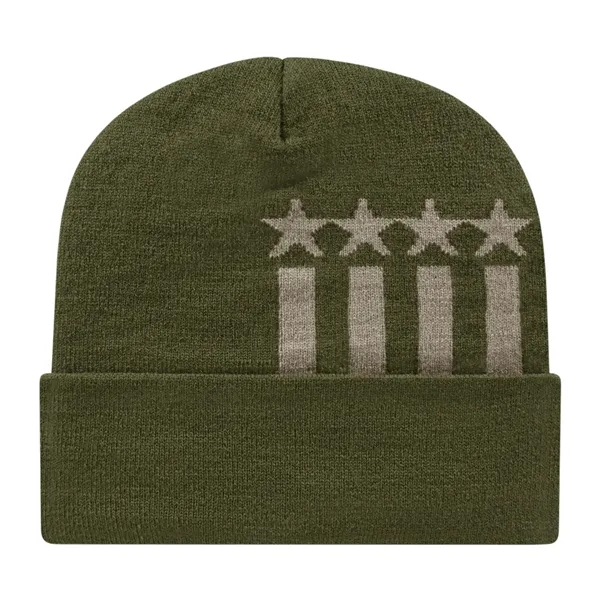 Stars & Stripes Knit Cap with Cuff - Stars & Stripes Knit Cap with Cuff - Image 1 of 4