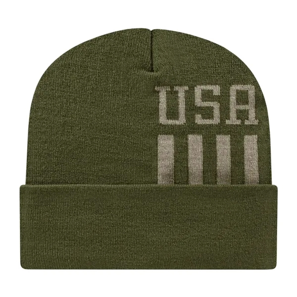 Patriotic Knit Cap with Cuff - Patriotic Knit Cap with Cuff - Image 4 of 4