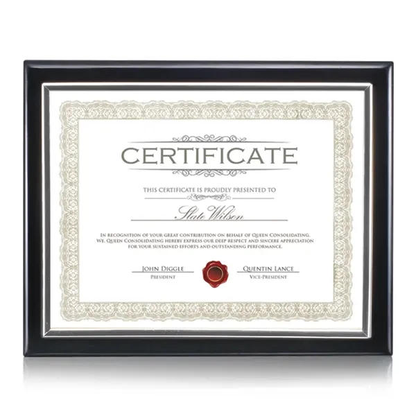 Custom Oakleigh Certificate Holder - Black