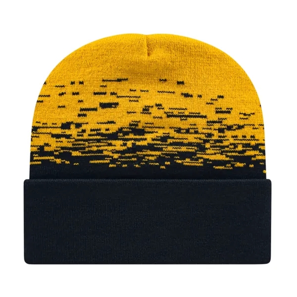 Static Pattern Knit Cap With Cuff - Static Pattern Knit Cap With Cuff - Image 3 of 18