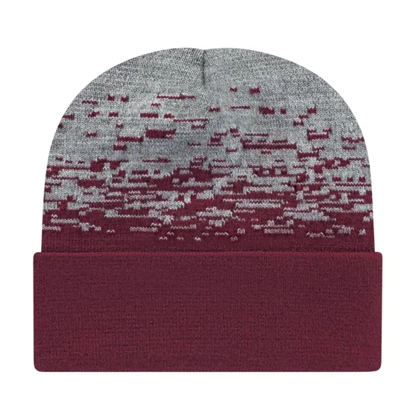 Static Pattern Knit Cap With Cuff - Static Pattern Knit Cap With Cuff - Image 8 of 18