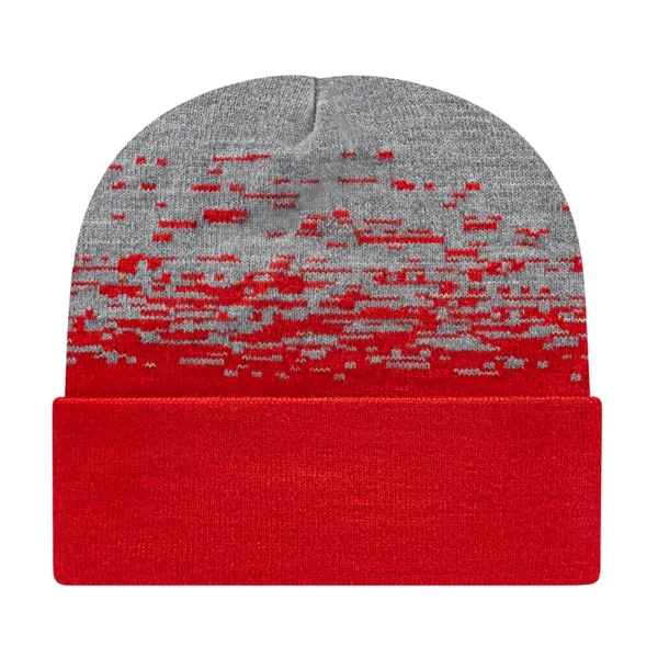 Static Pattern Knit Cap With Cuff - Static Pattern Knit Cap With Cuff - Image 10 of 18