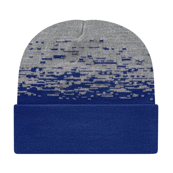 Static Pattern Knit Cap With Cuff - Static Pattern Knit Cap With Cuff - Image 11 of 18