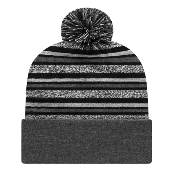 Striped Knit Cap with Cuff - Striped Knit Cap with Cuff - Image 1 of 5