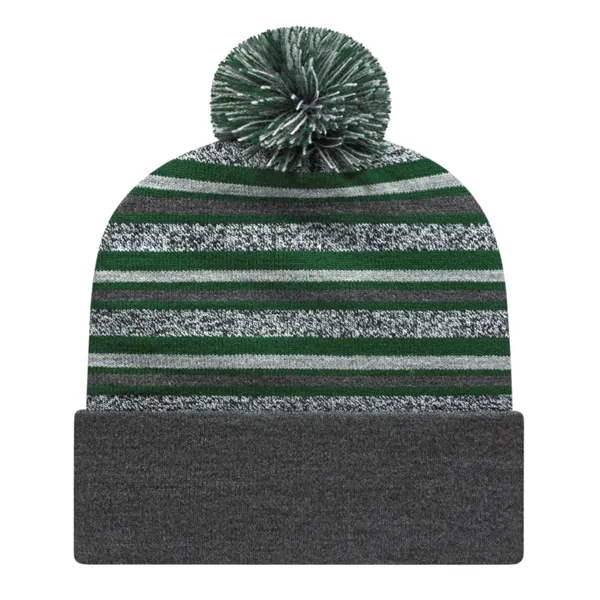 Striped Knit Cap with Cuff - Striped Knit Cap with Cuff - Image 5 of 5