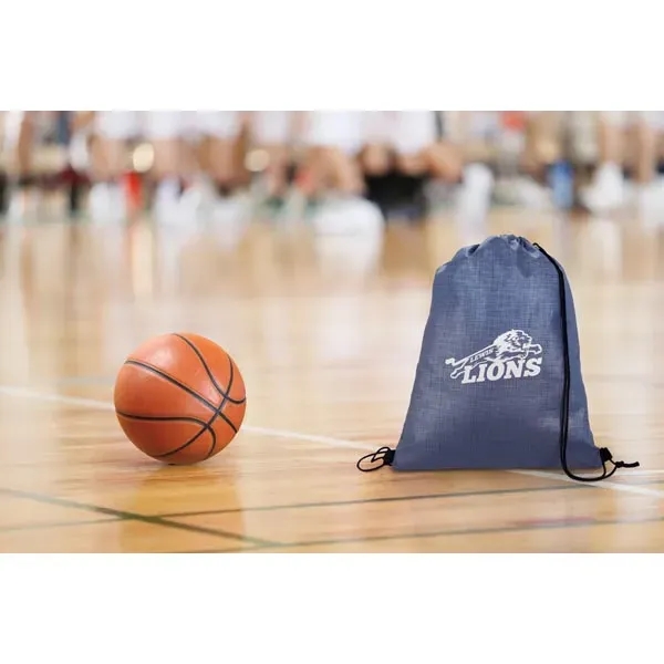 Non-Woven Shimmer Drawstring Backpack - Non-Woven Shimmer Drawstring Backpack - Image 7 of 19