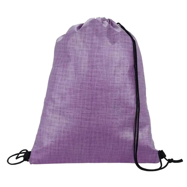 Non-Woven Shimmer Drawstring Backpack - Non-Woven Shimmer Drawstring Backpack - Image 13 of 19