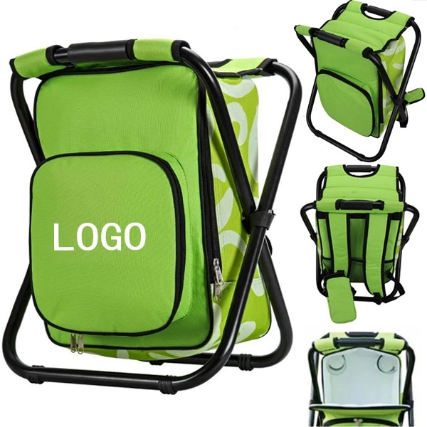 Portable Folding Fishing Chair Stool Cooler Backpack - Portable Folding Fishing Chair Stool Cooler Backpack - Image 0 of 6