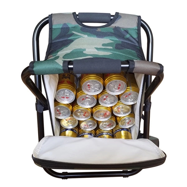 Portable Folding Fishing Chair Stool Cooler Backpack - Portable Folding Fishing Chair Stool Cooler Backpack - Image 2 of 6